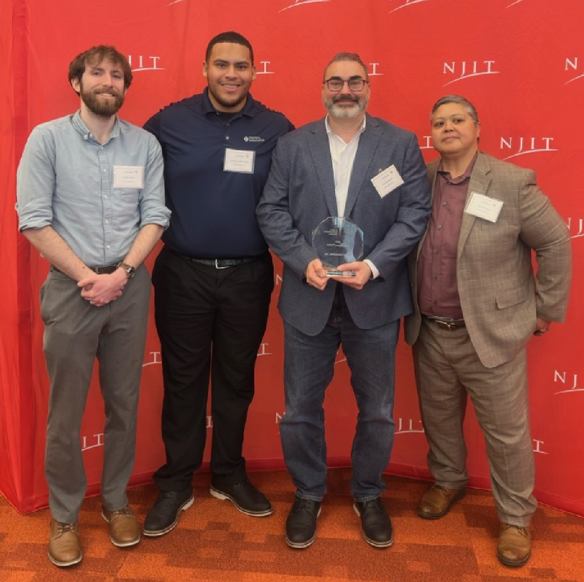<strong>Joseph Zimmer</strong>,&nbsp;Control Systems Engineer, Control Associates; NJIT '25<br />
<strong>Jonathan Grabiel-Pabon</strong>,&nbsp;Senior Sales Engineer, Control Associates; NJIT '22<br />
<strong>Stanley Dlugozima</strong>,&nbsp;Talent Acquisition Manager, Control Associates<br />
<strong>Jennifer Baquial</strong>,&nbsp;Senior Engineering Manager, Control Associates<br><em>(left to right)</em>